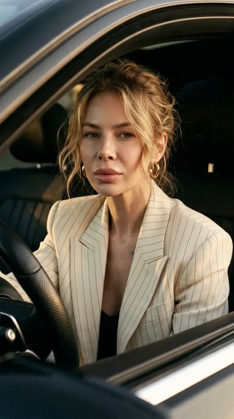 Confident Young Woman in a Luxury Car output 3