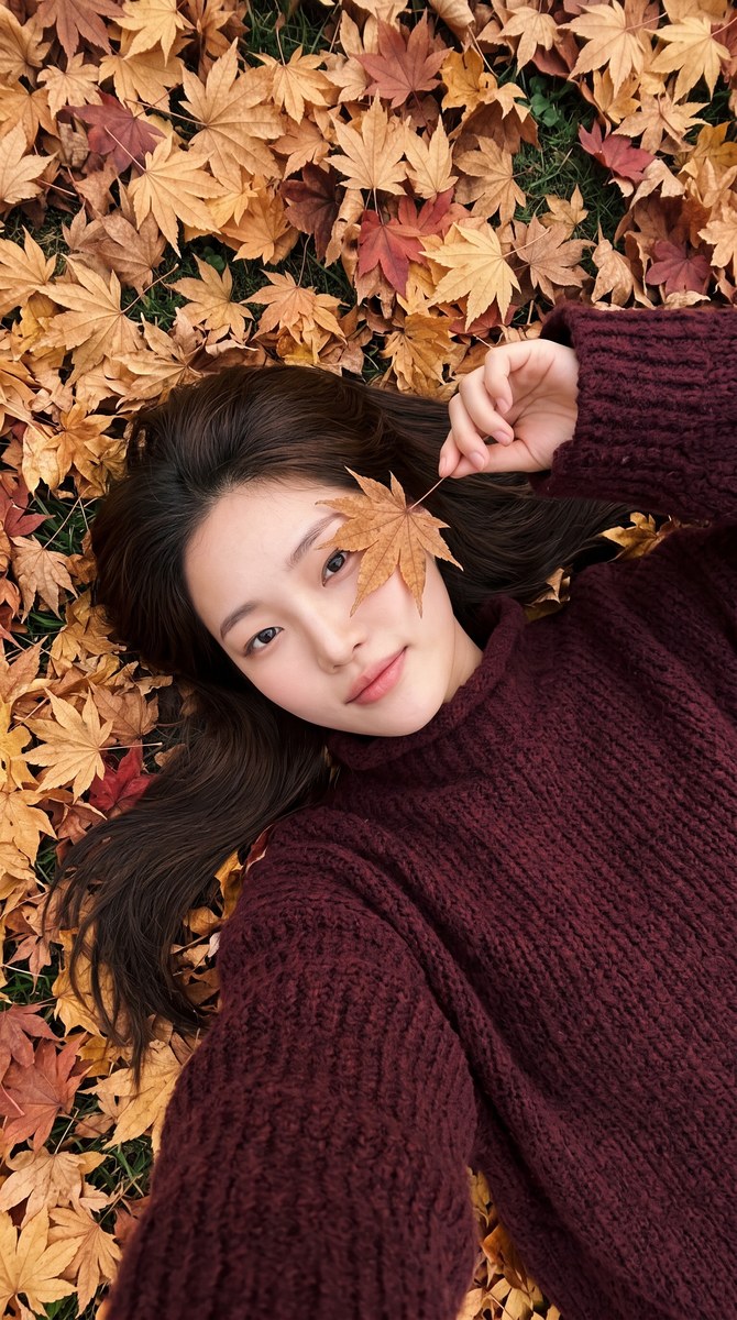 Autumn Maple-Leaf Selfie output 1