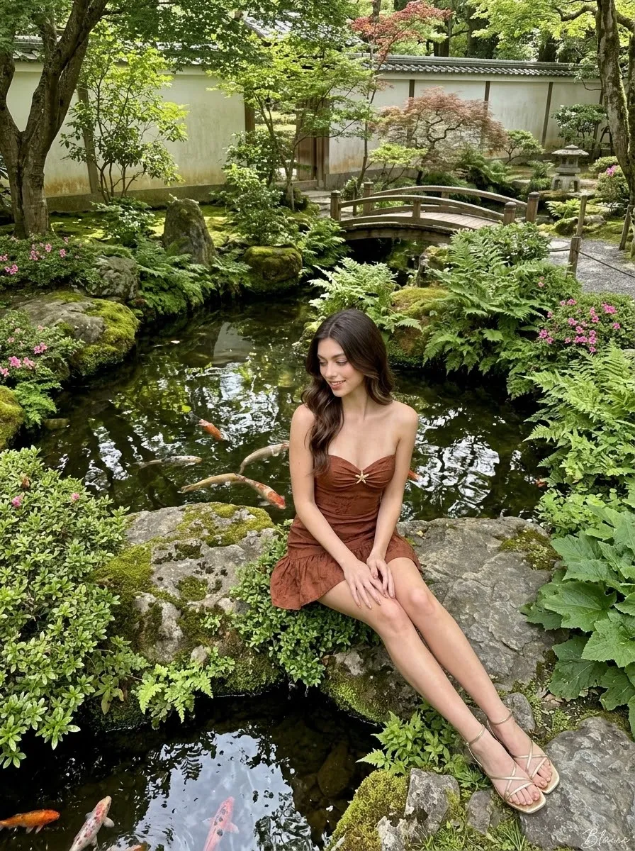 Copper Dress in a Japanese-Inspired Garden output 2