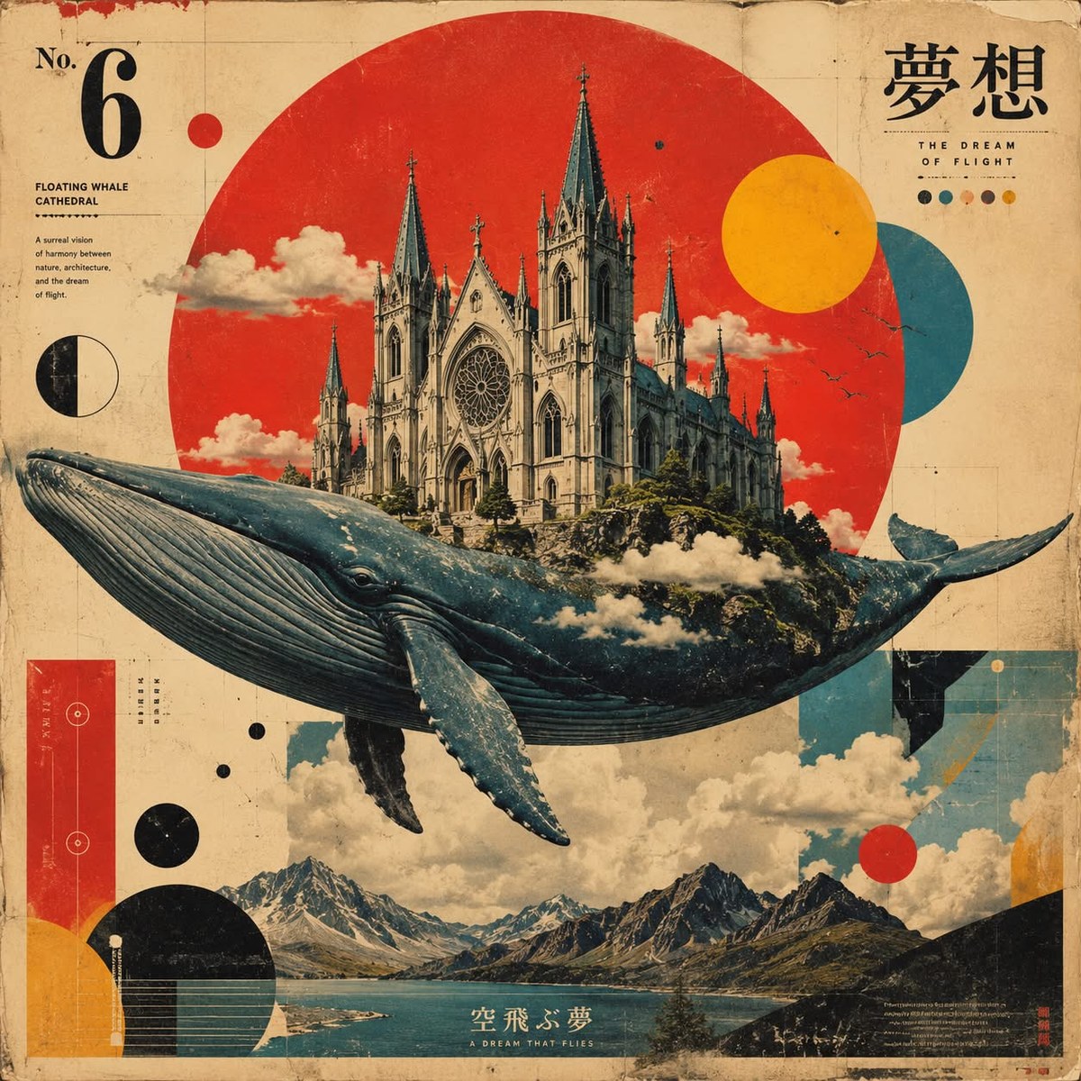 Mid-Century Retro Surrealist Collage Poster output 5