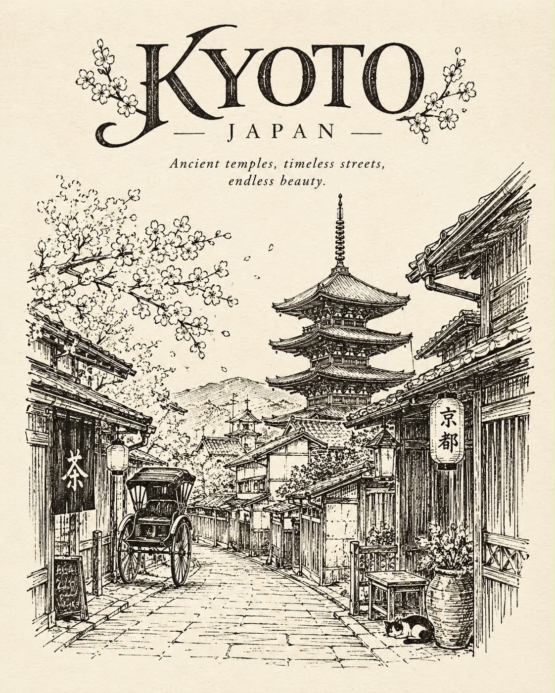Vintage Architectural Travel Illustration output 3