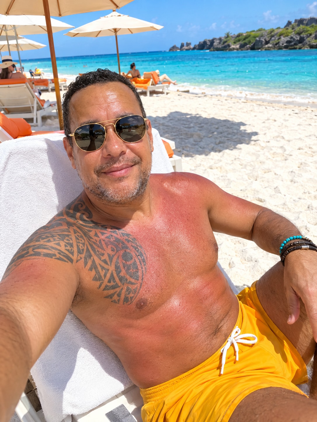 Sun-Kissed Tropical Beach Portrait output 1