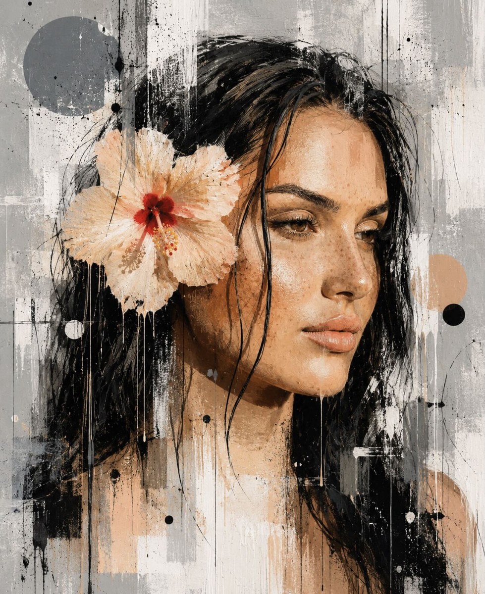 Mixed-Media Urban Portrait from a Reference Photo