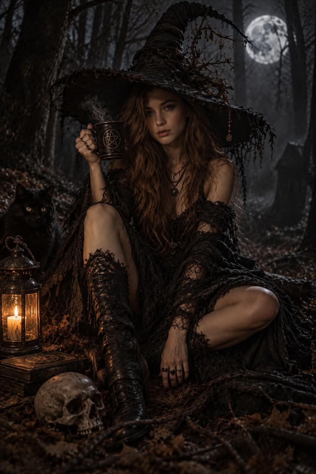 Gothic Woman on a Stormy Shore output 3