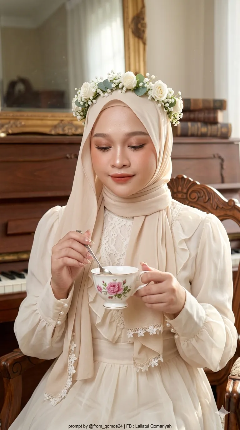 Victorian Tea Portrait of a Young Woman
