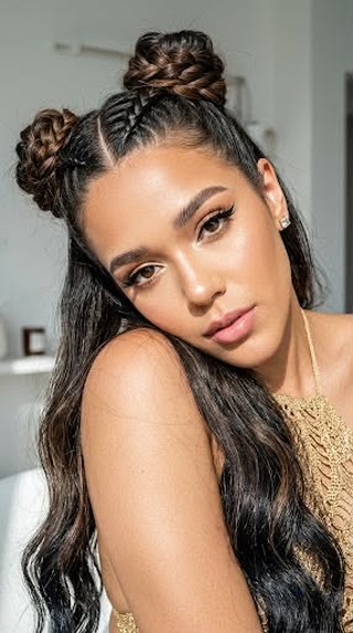 Sunlit Glamorous Beauty Selfie