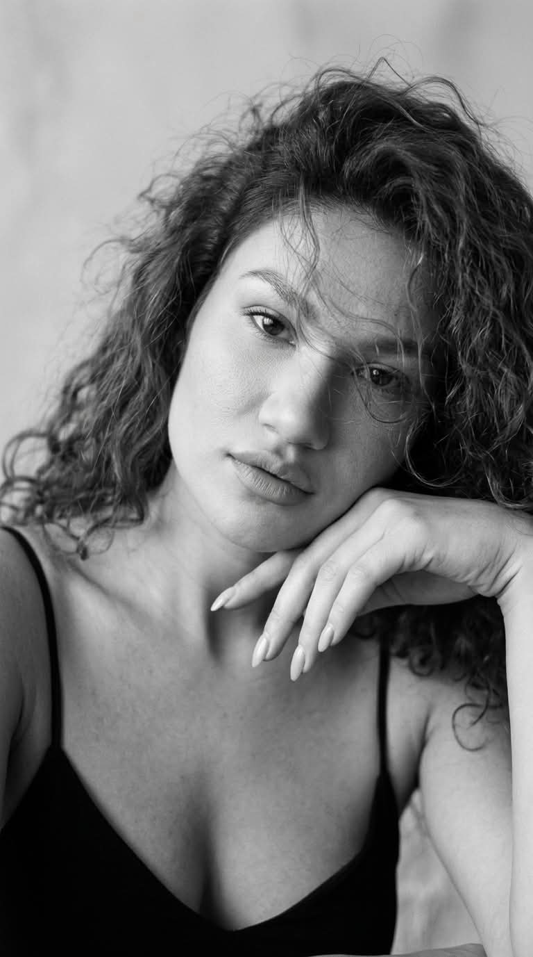 Black-and-White Intimate Beauty Portrait output 2