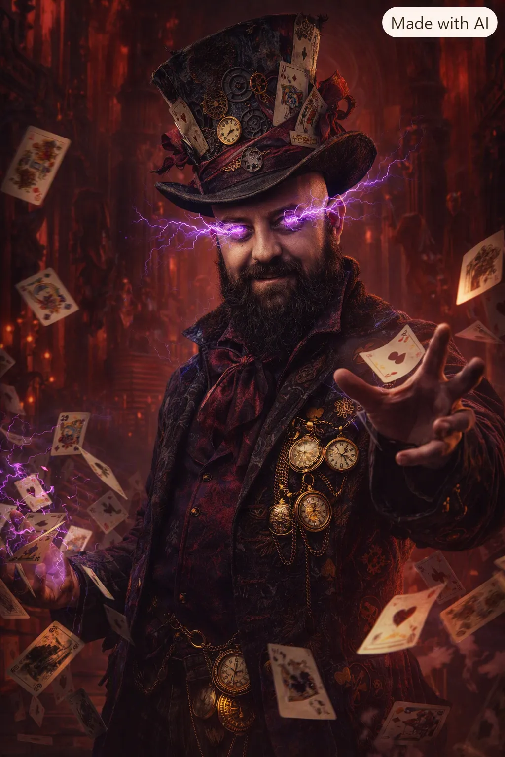 Dark Fantasy Mad Hatter Identity Portrait output 1