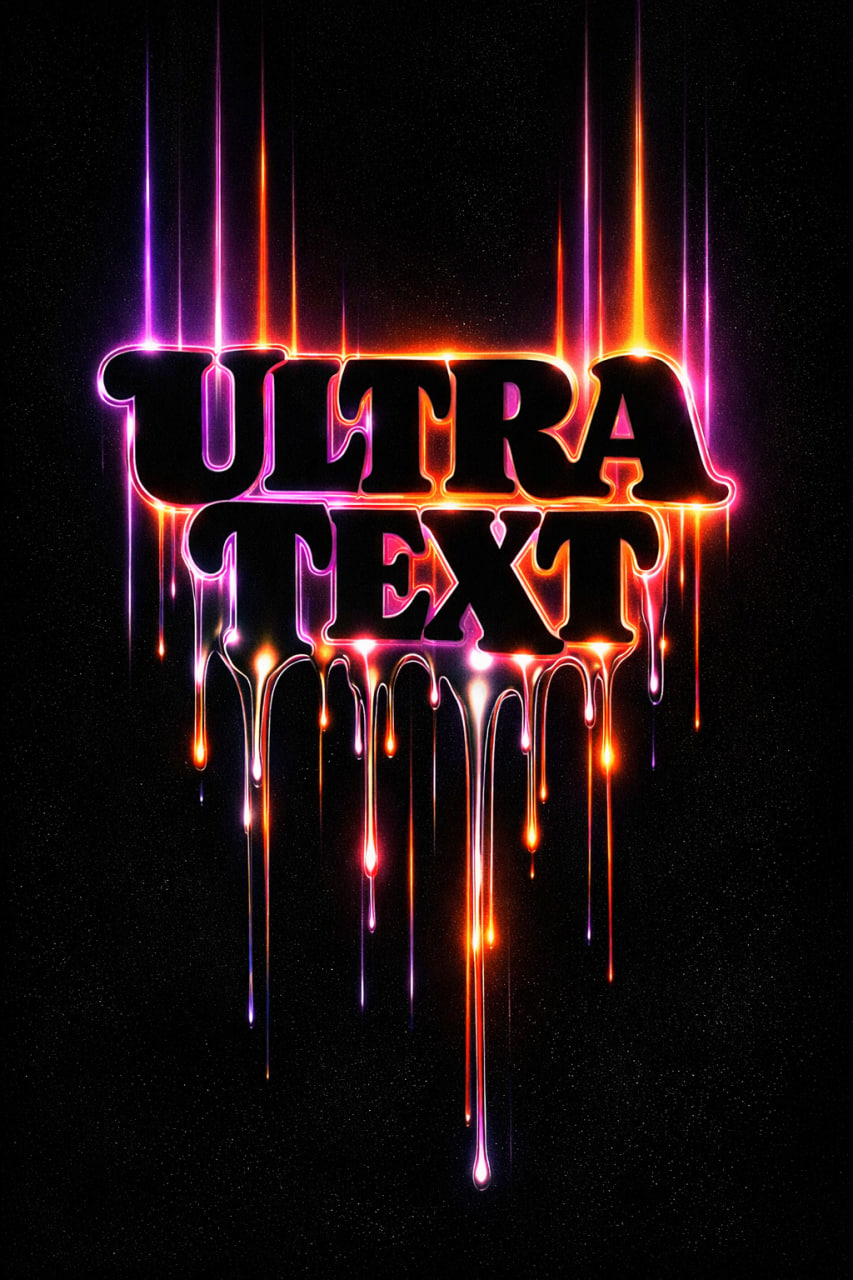 Retro-Futuristic Neon Typography Poster output 2