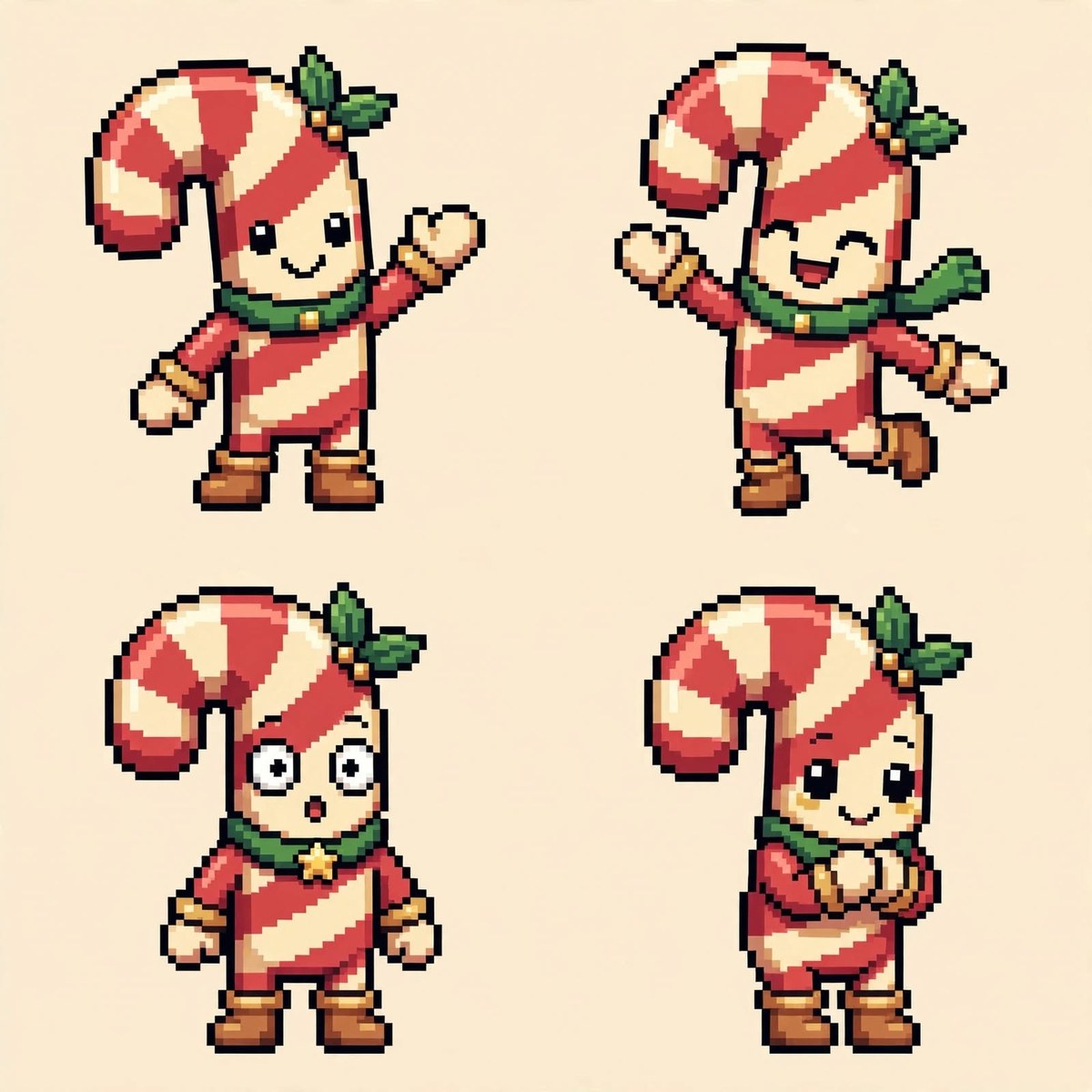 Retro Pixel Christmas Icon Sheet output 2