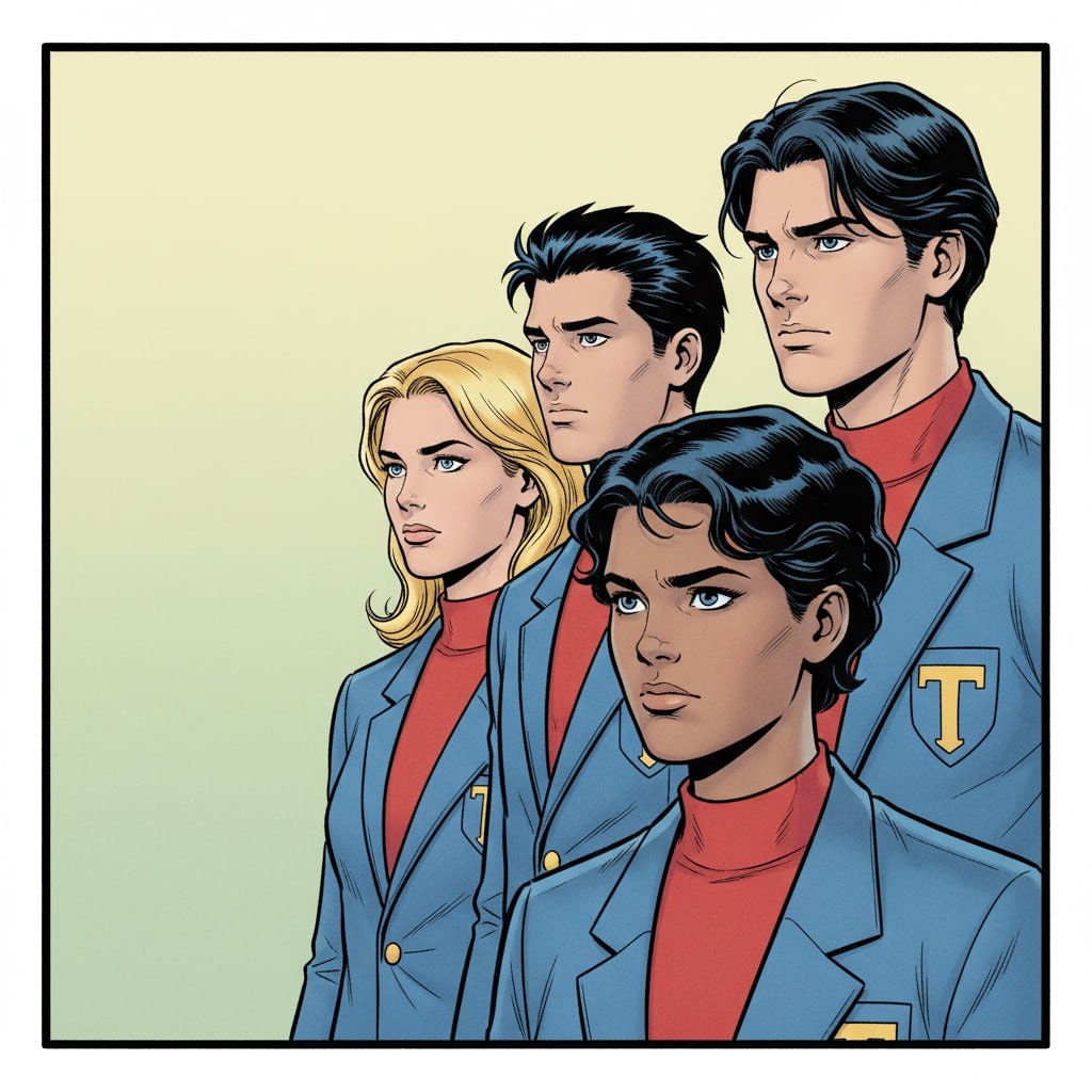 Comic Book Team Illustration