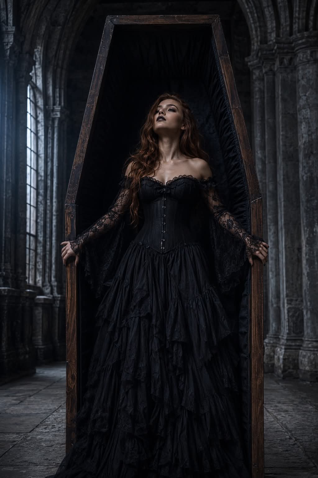 Woman in a Gothic Coffin output 2