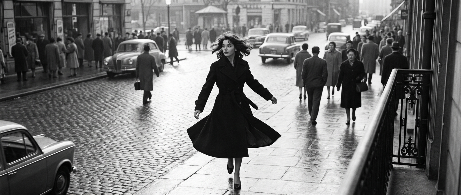 Create a Cinematic Black-and-White Street Fashion Photograph