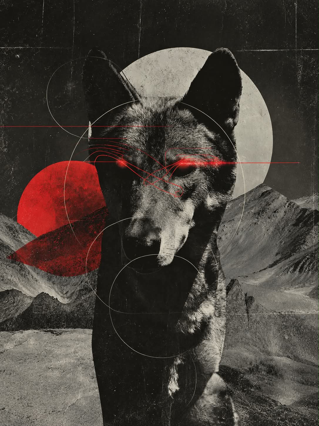 Surreal Collage Subject with Glowing Eyes output 9