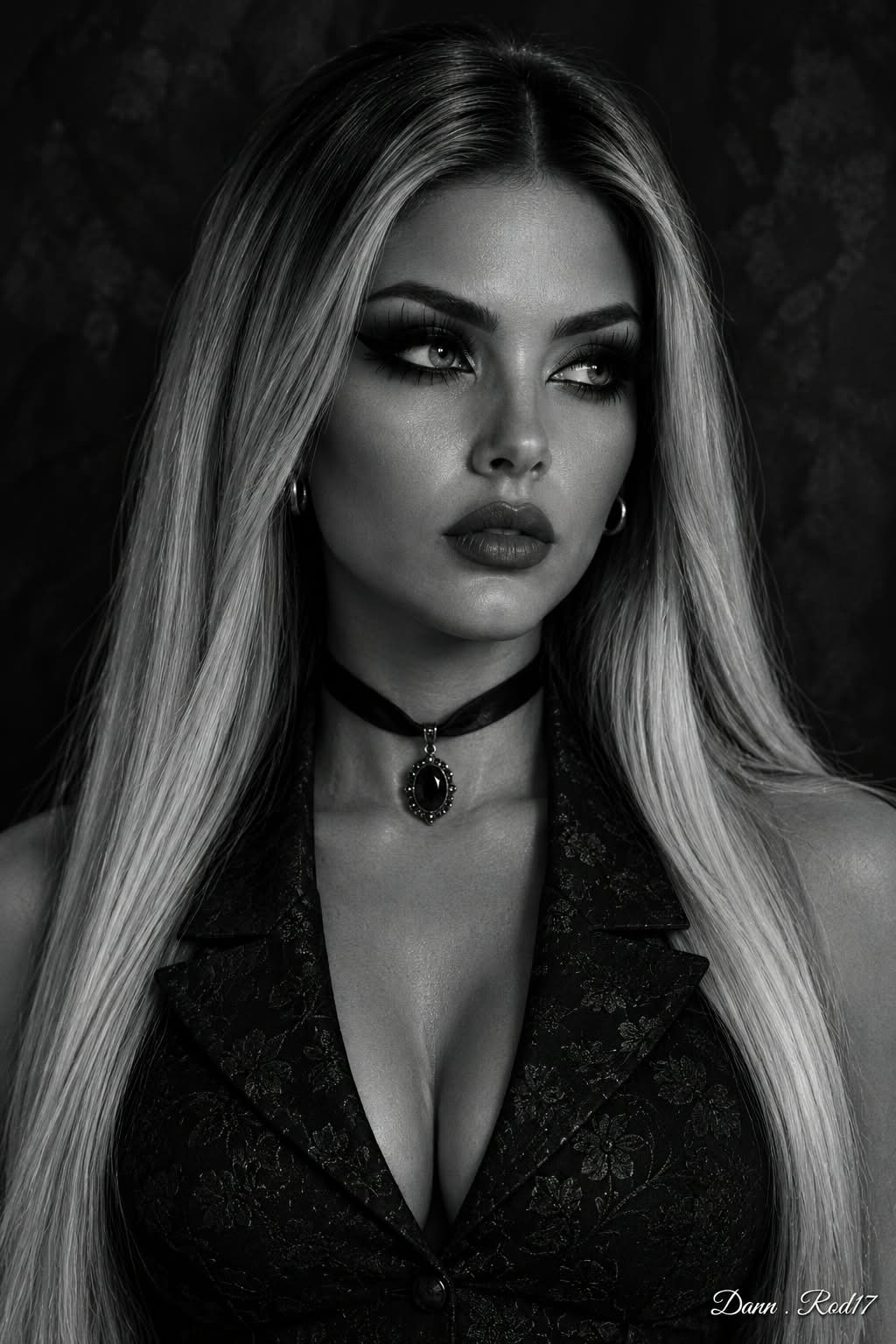 Monochrome Luxury Fashion Portrait output 1