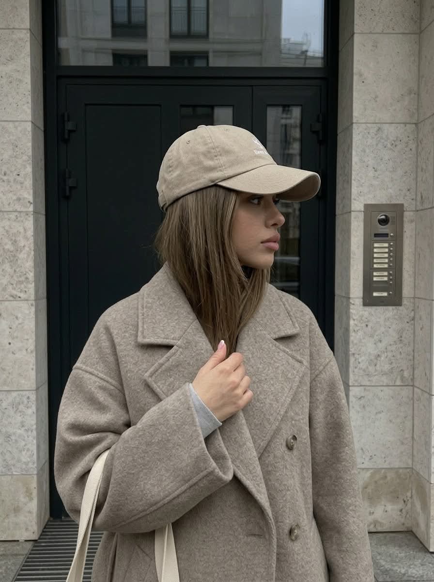 Realistic Candid Portrait at a Modern Building Entrance output 2