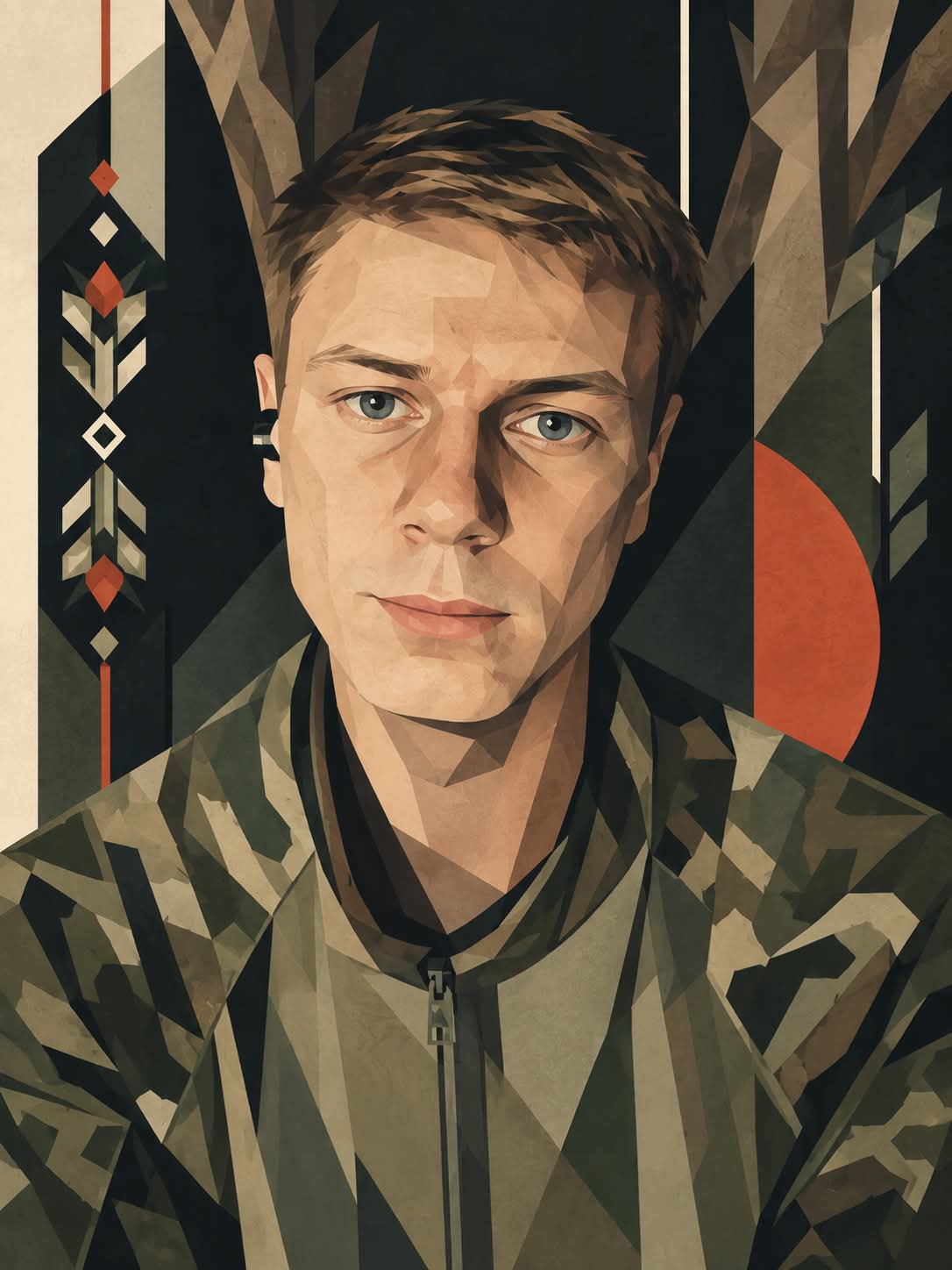 Geometric Folk-Fashion Editorial Illustration