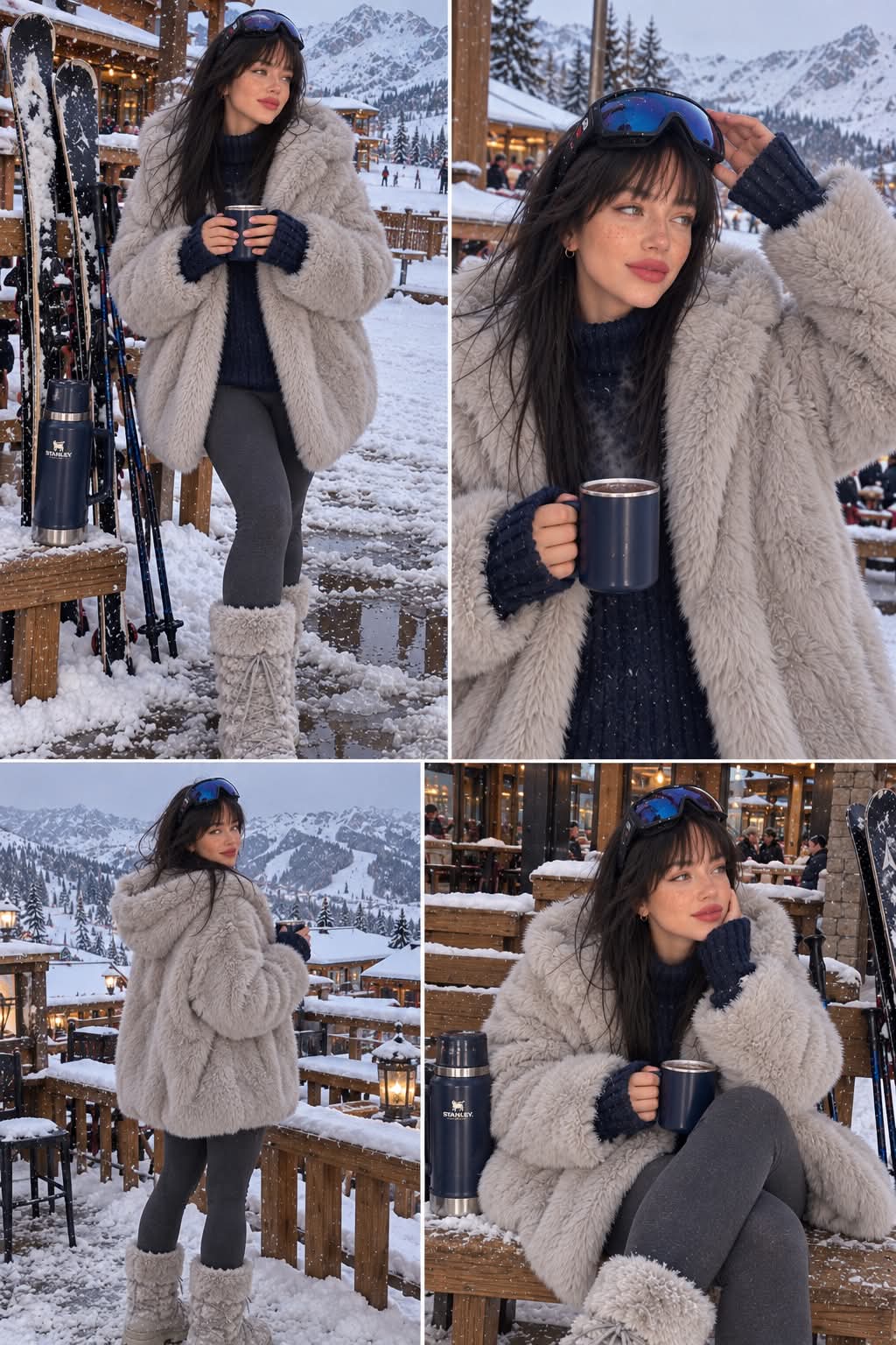 Candid Ski-Resort Portrait in Falling Snow output 2