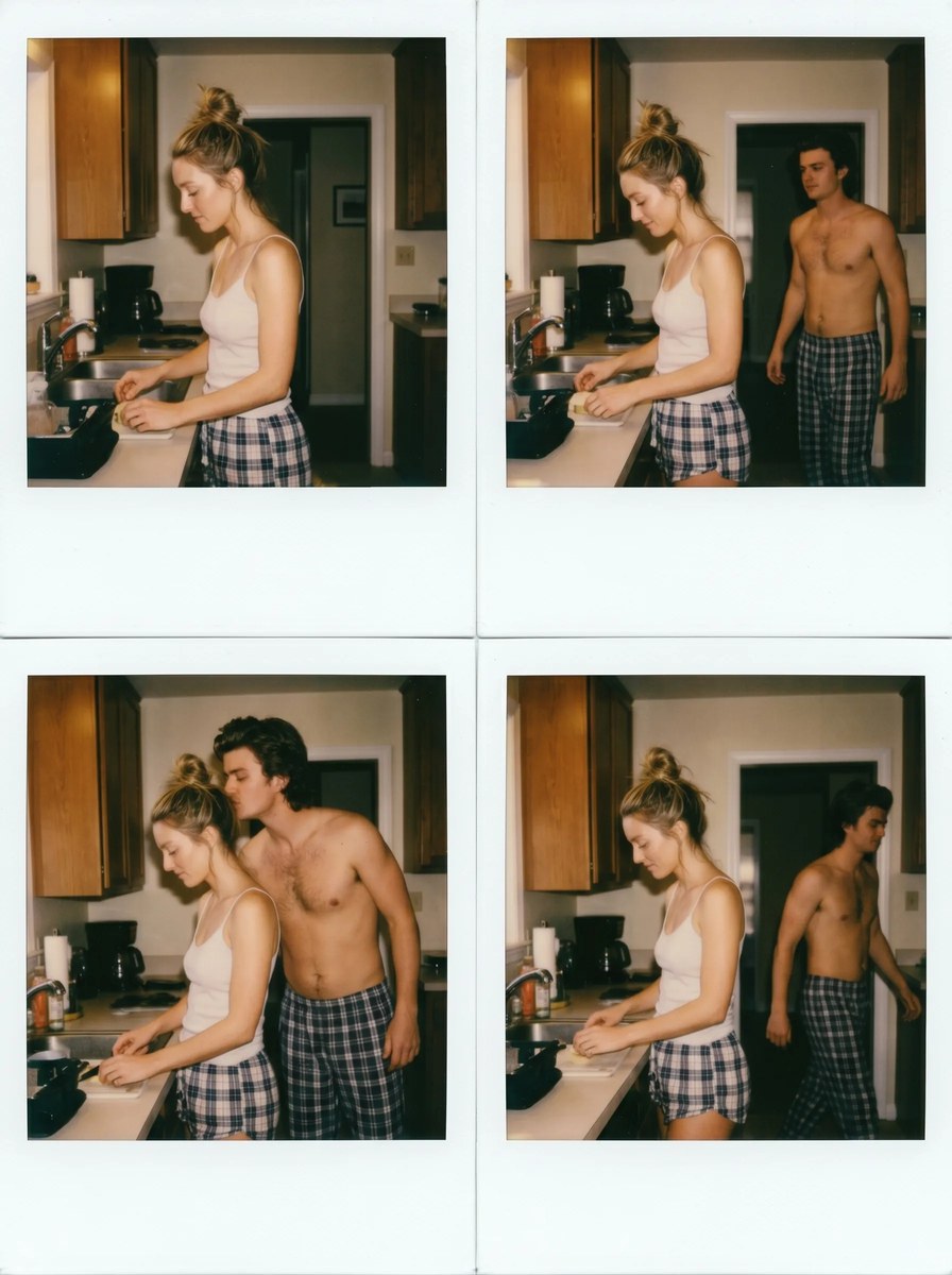 Vintage Home Polaroid Couple Photo Strip output 3