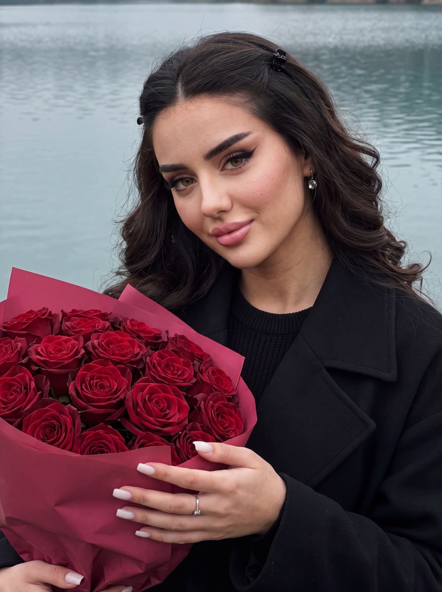 Burgundy Roses Moody Portrait output 1