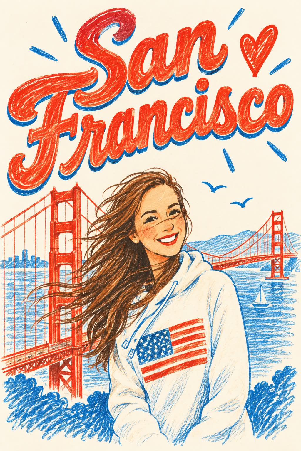 Retro Colored-Pencil Poster from a Photo output 4
