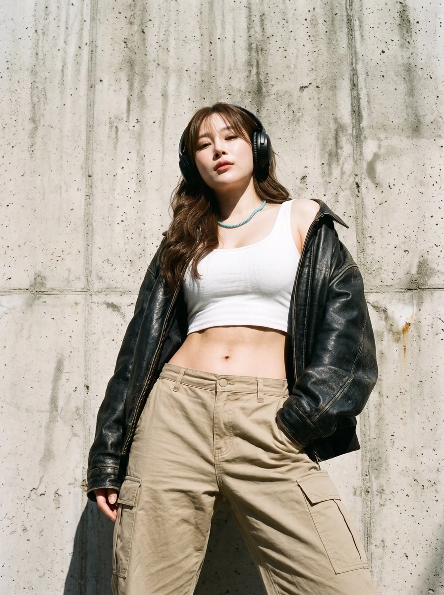 Edgy Streetwear Editorial Portrait output 2