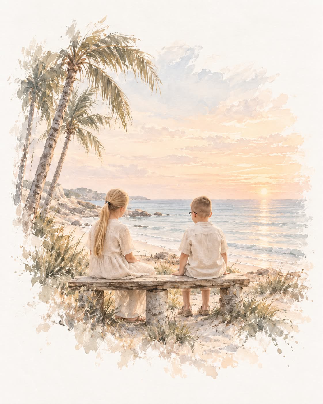 Pale Resort Evening Summer Artwork output 2
