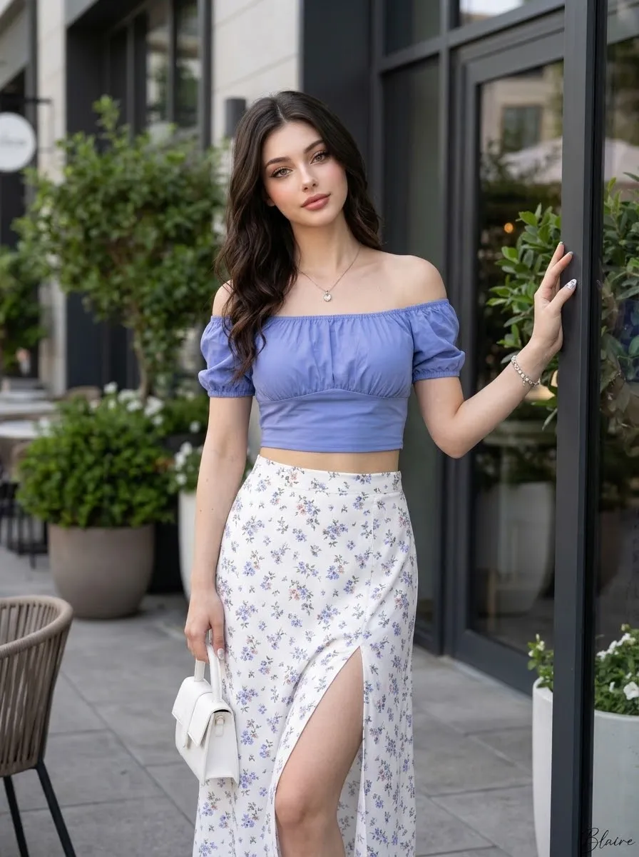 Floral Outdoor Café Fashion Portrait output 3