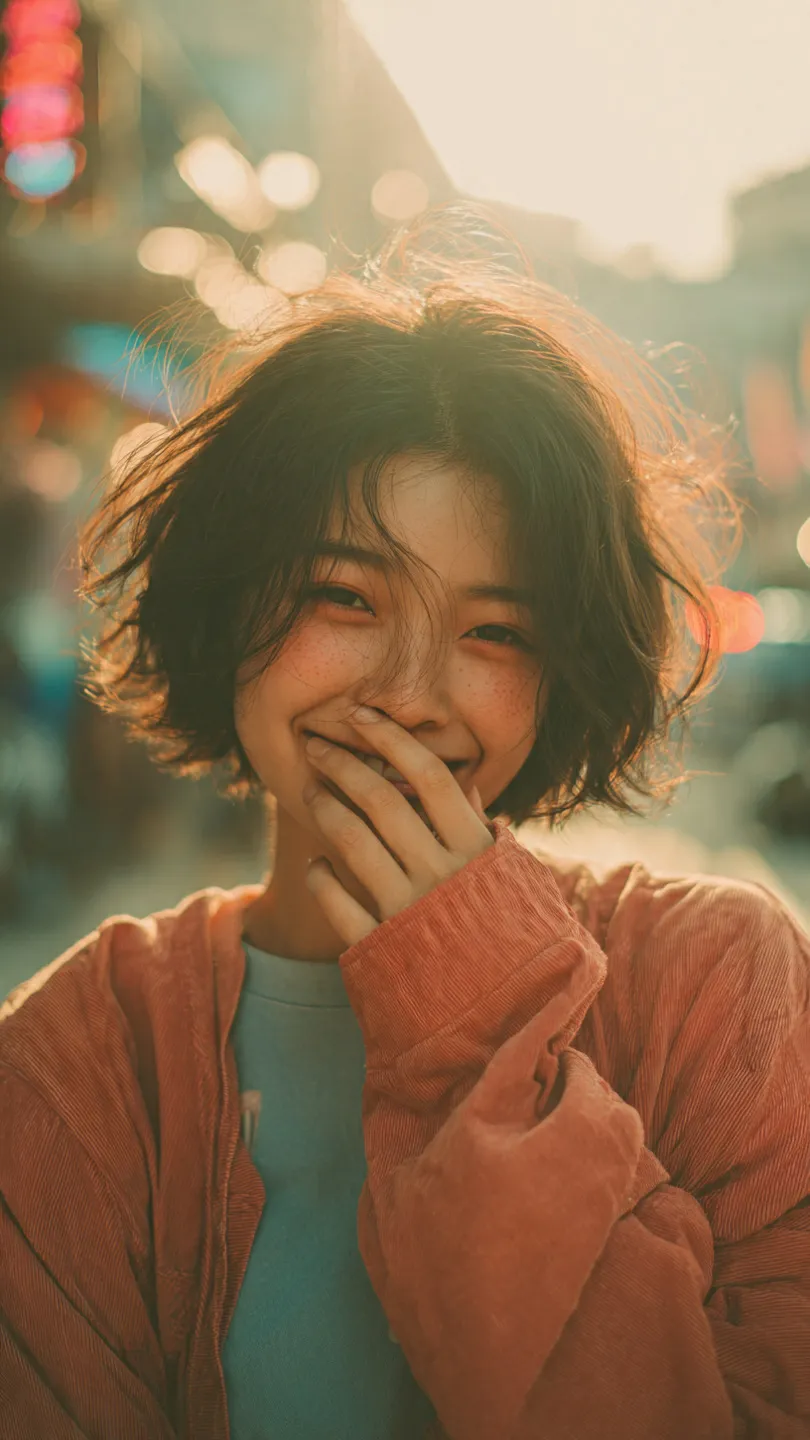 Candid Laughing Portrait with Fuji Film Tones output 2