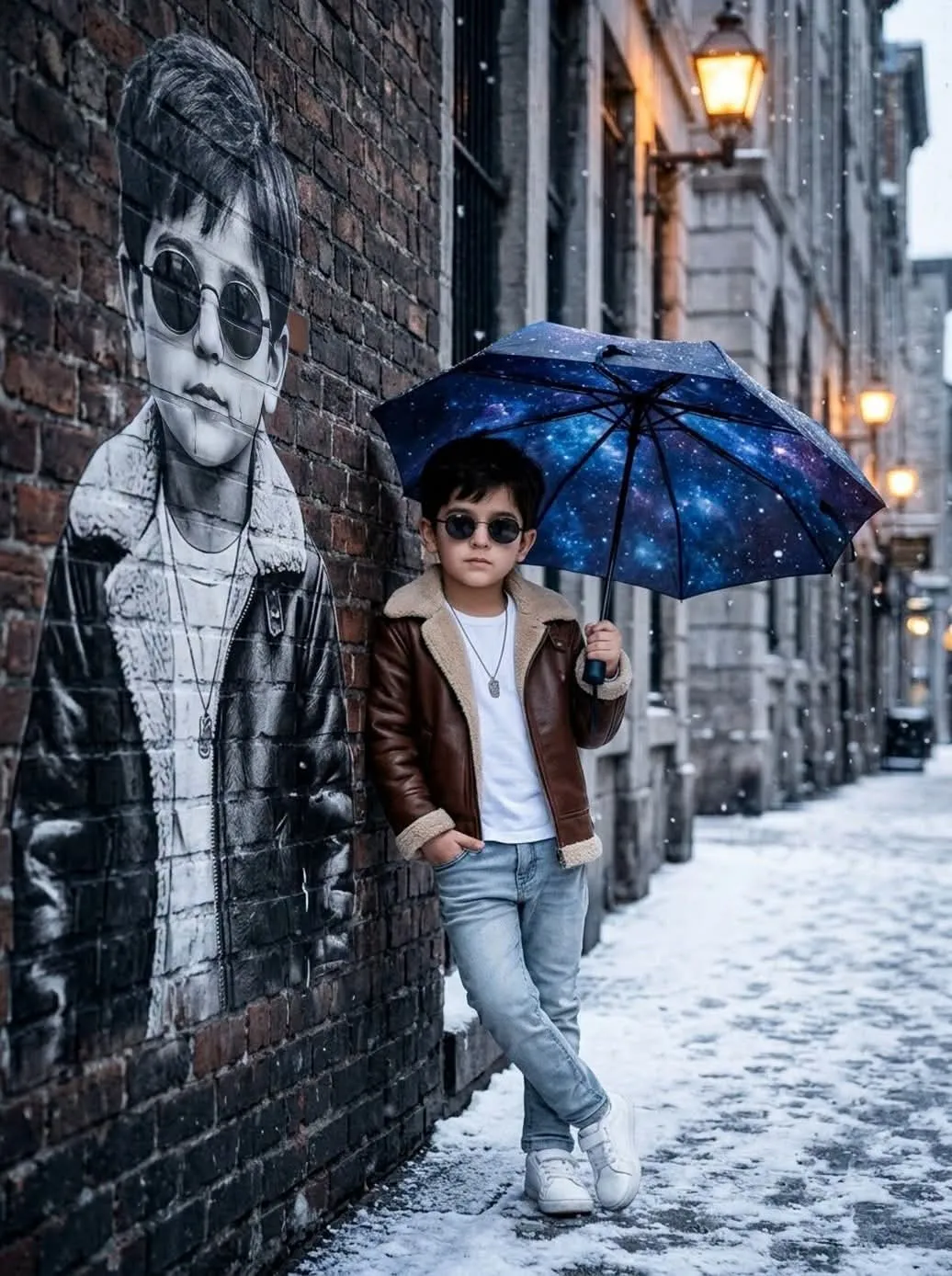 Snowy Children’s Streetwear Editorial