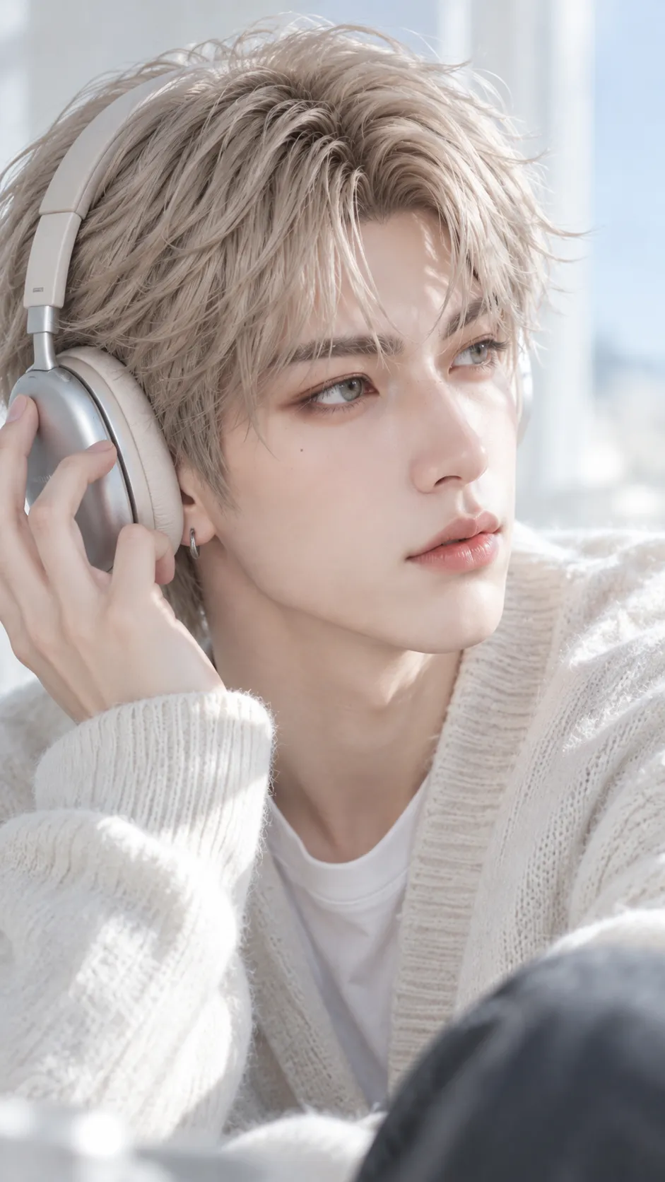 Korean Clean-Style Headphone Portrait output 2