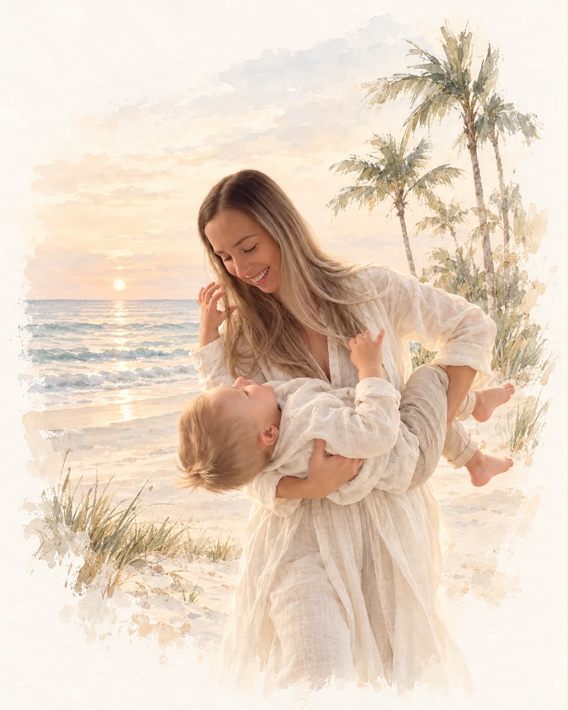 Pale Resort Evening Summer Artwork output 1