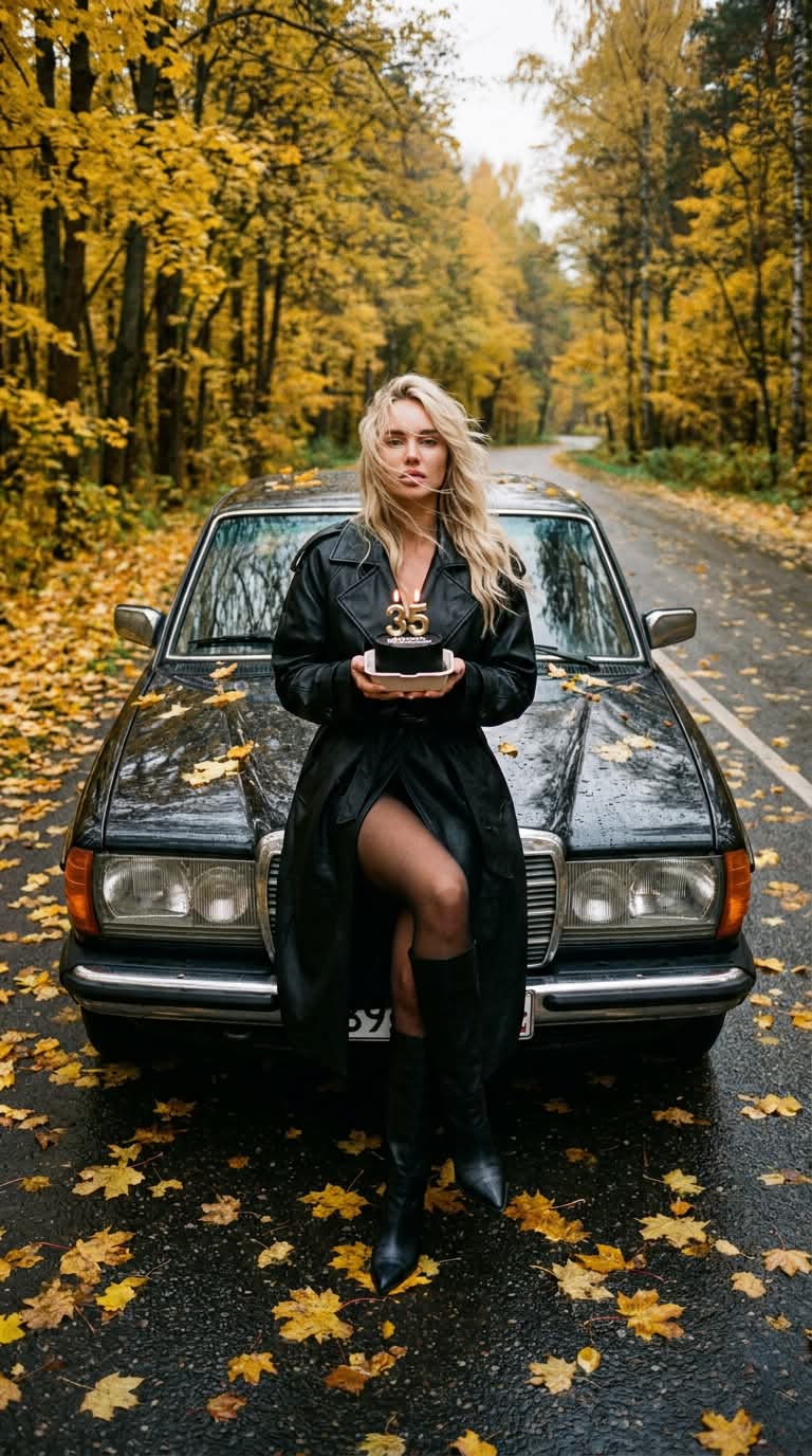Autumn Birthday Portrait on Film