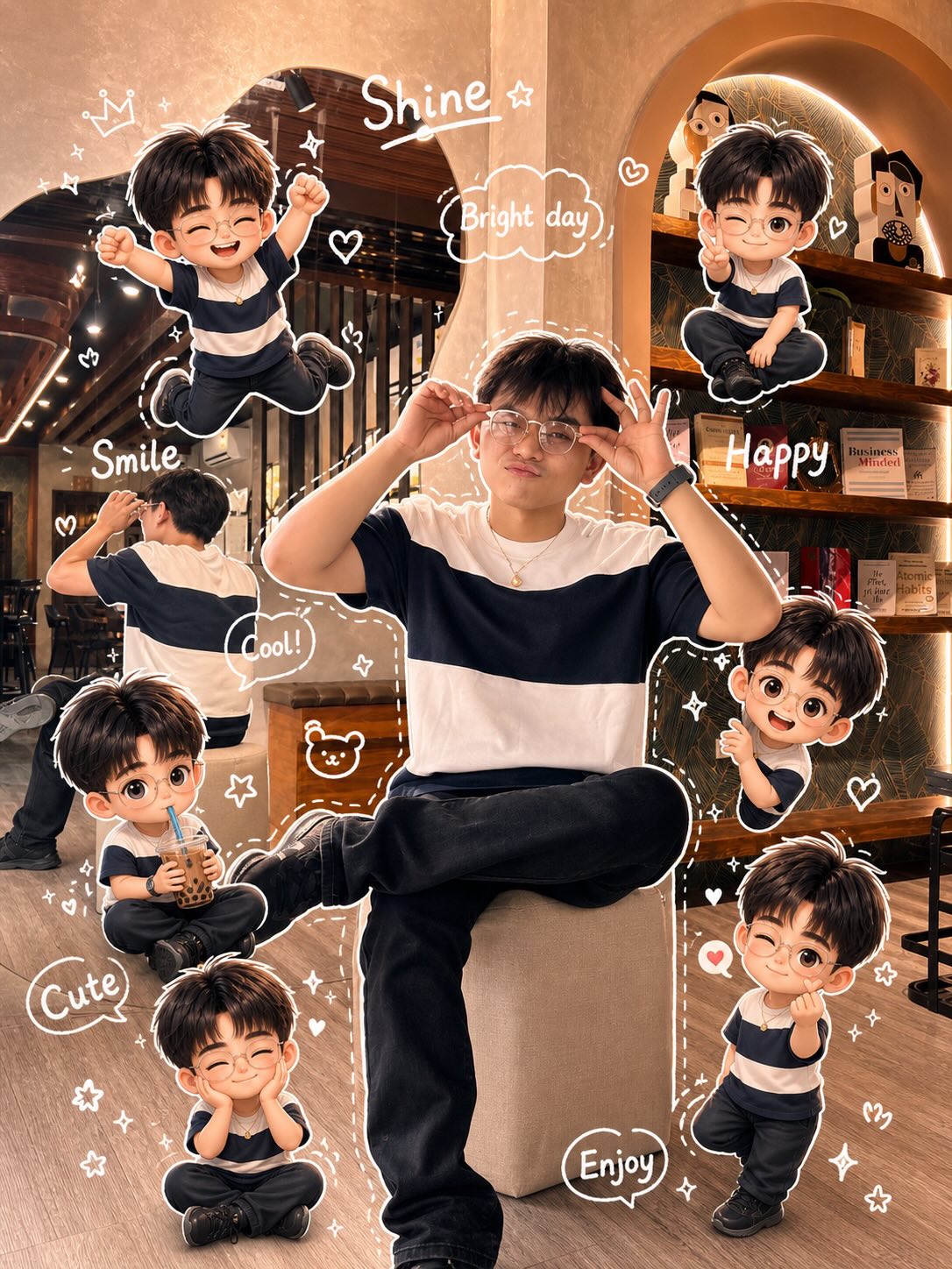 Cute Chibi Photo Sticker Collage output 5