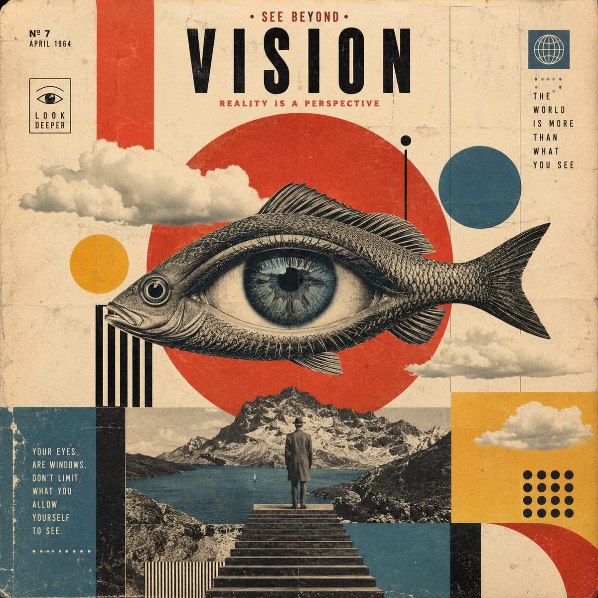 Mid-Century Retro Surrealist Collage Poster output 3