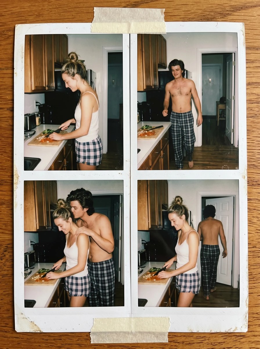 Vintage Home Polaroid Couple Photo Strip output 5