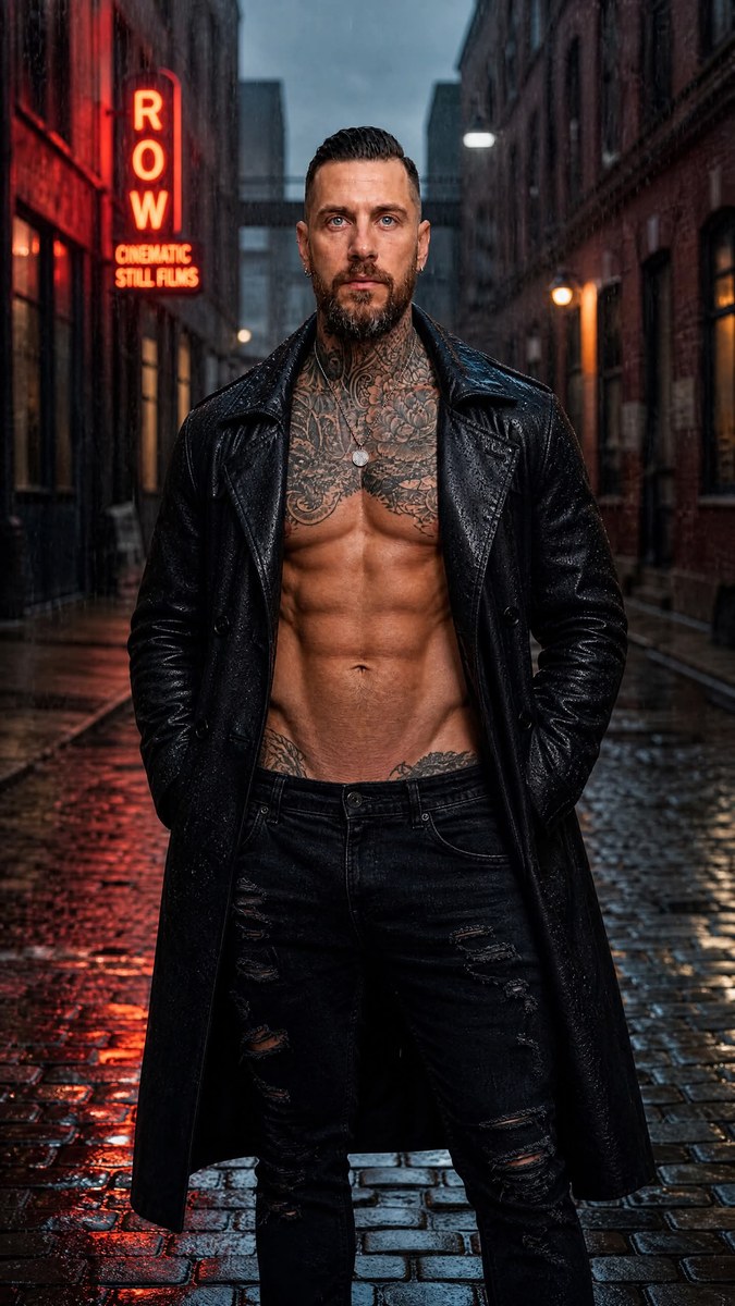 Cinematic Urban Noir Portrait