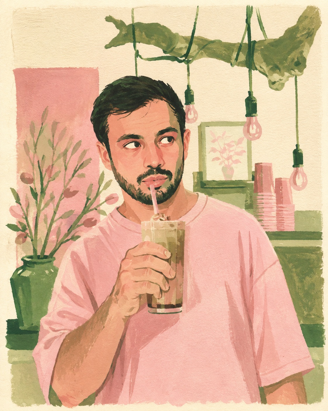 Gouache Caricature on Cream Paper output 4