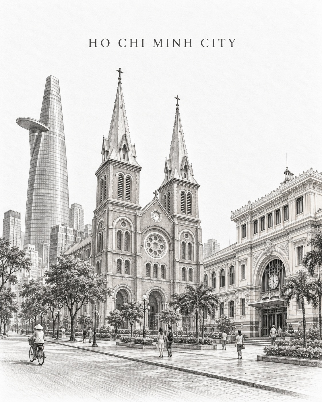 Graphite City Landmark Art Poster output 3