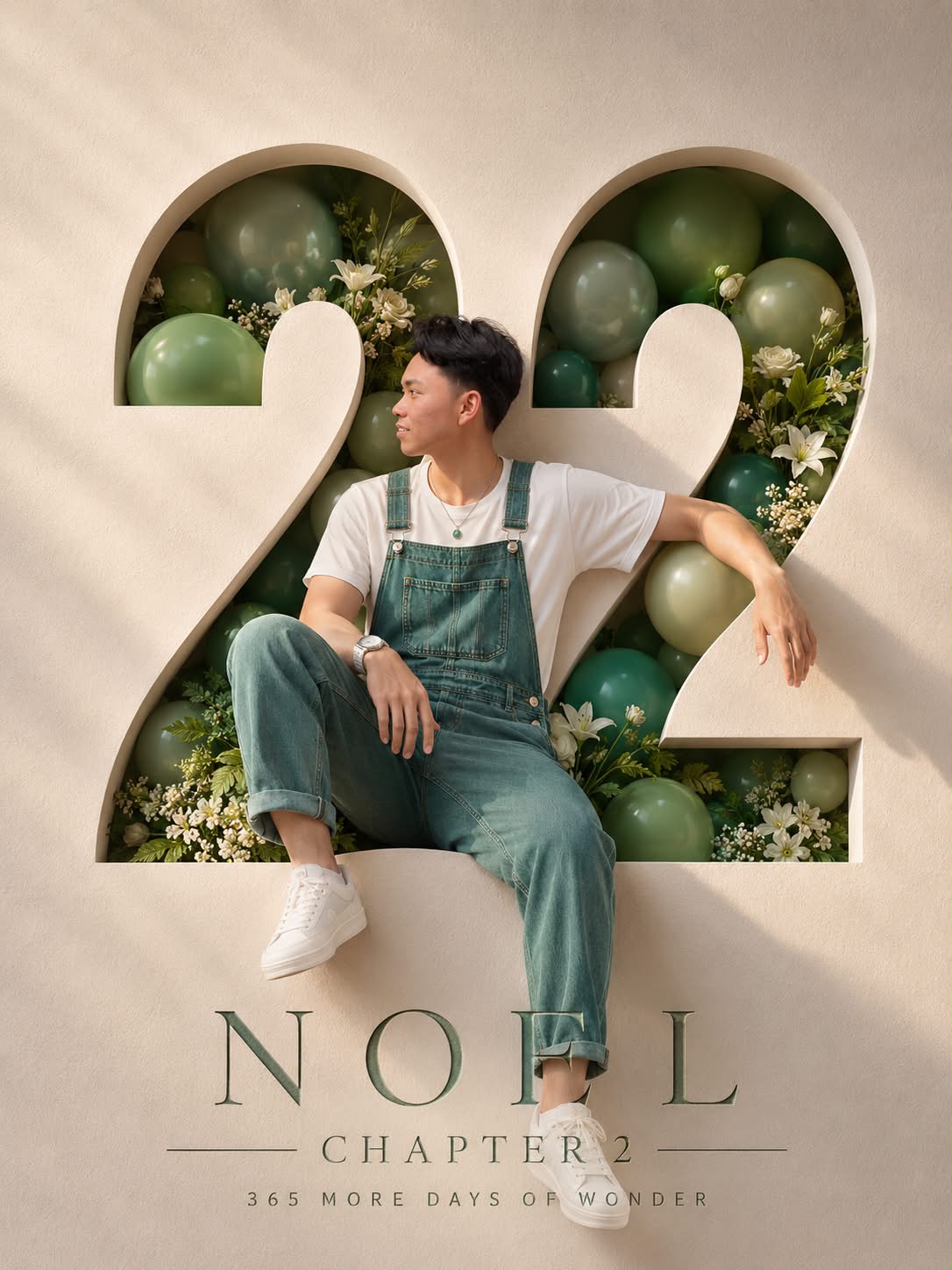 Luxury 22nd Birthday Poster with a 3D Portrait output 3