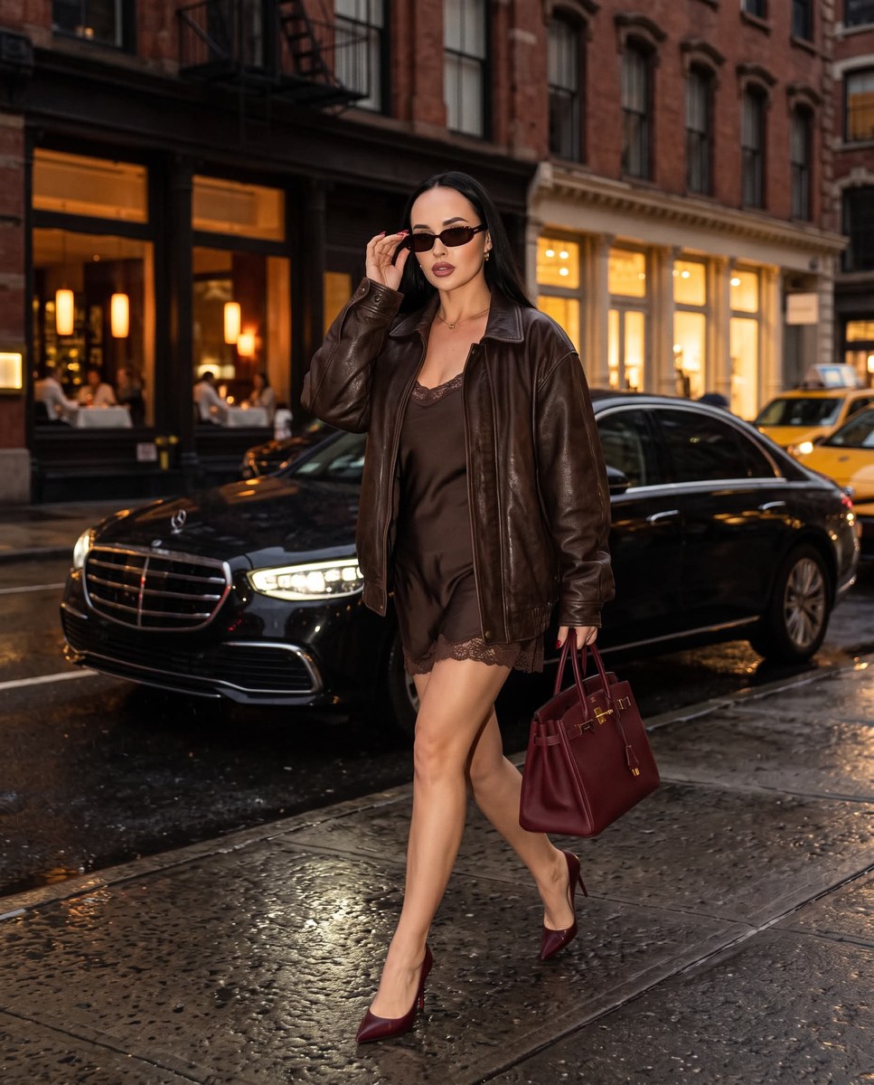 New York After Dark Luxury Street-Style Portrait output 1