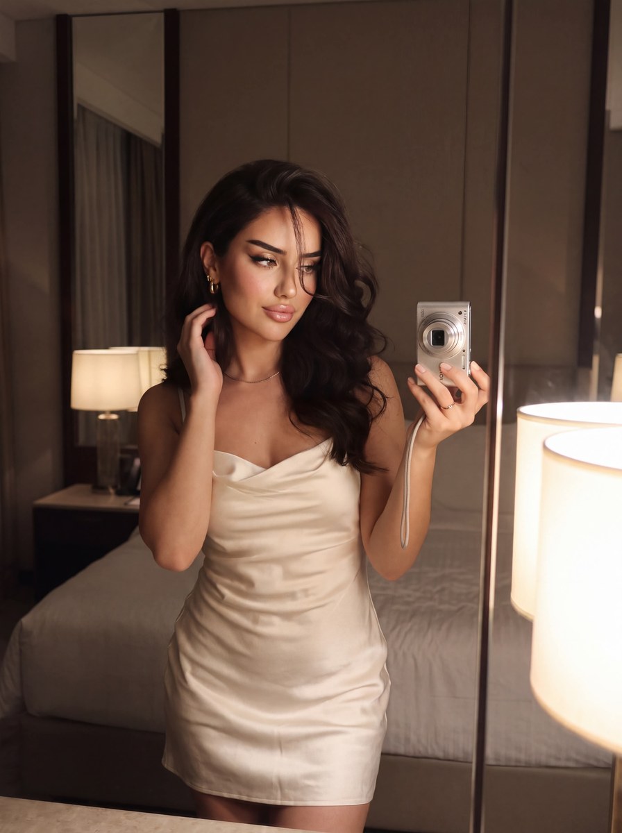 Champagne After Hours Hotel Mirror Portrait