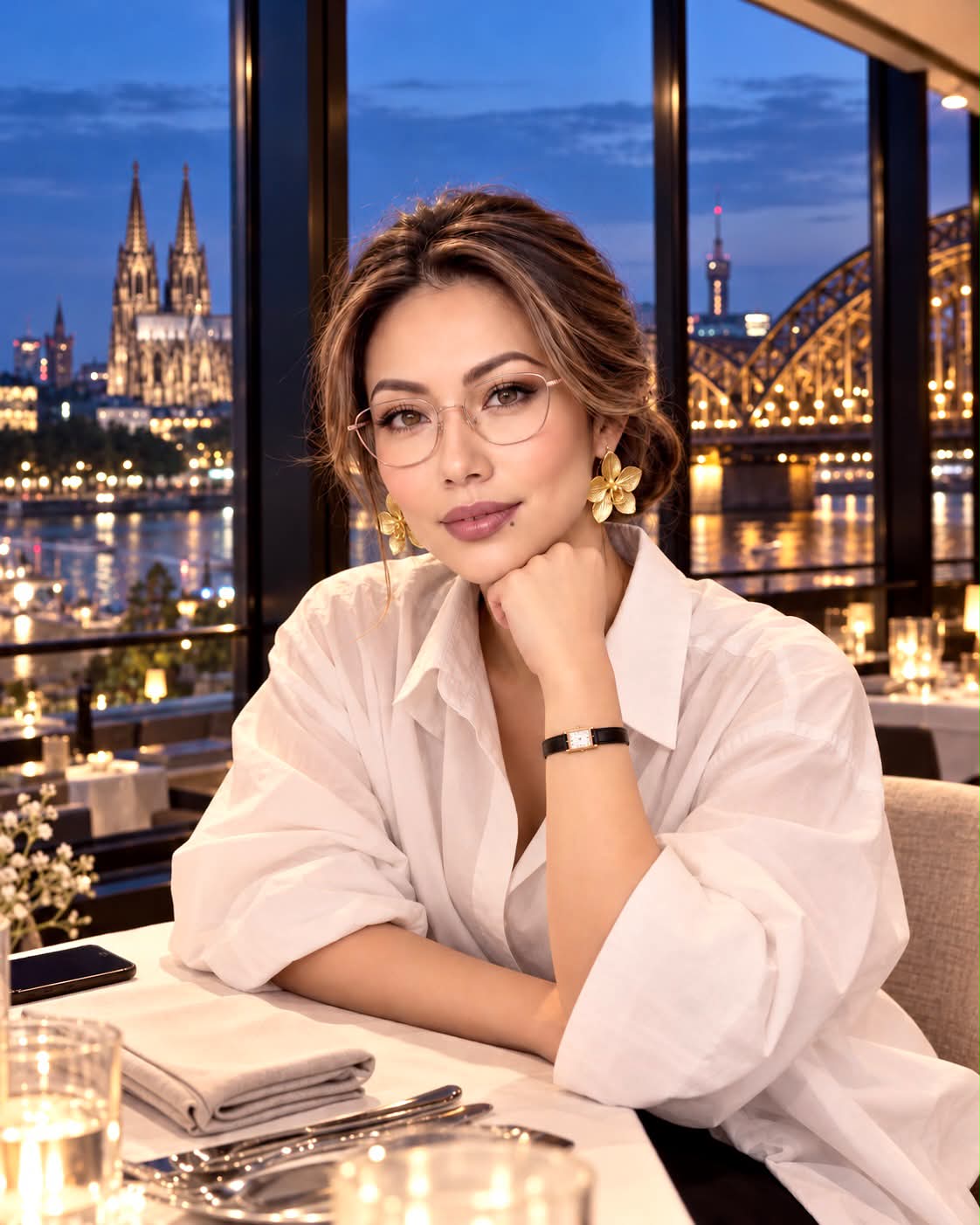 Elegant Restaurant Portrait at Dusk