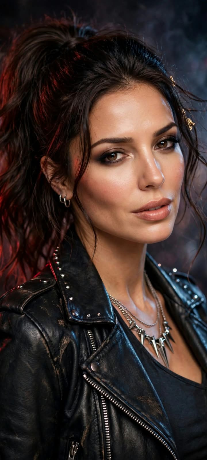 Luxury Rock-Chic Fashion Editorial Portrait