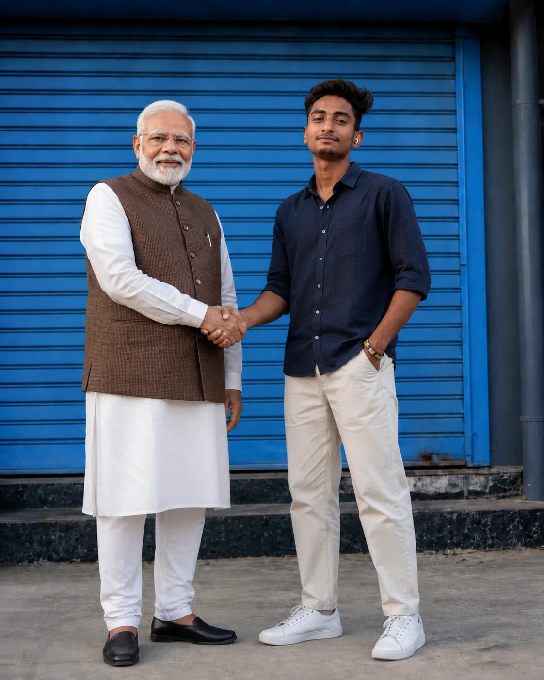 Photorealistic Meeting with Narendra Modi output 1