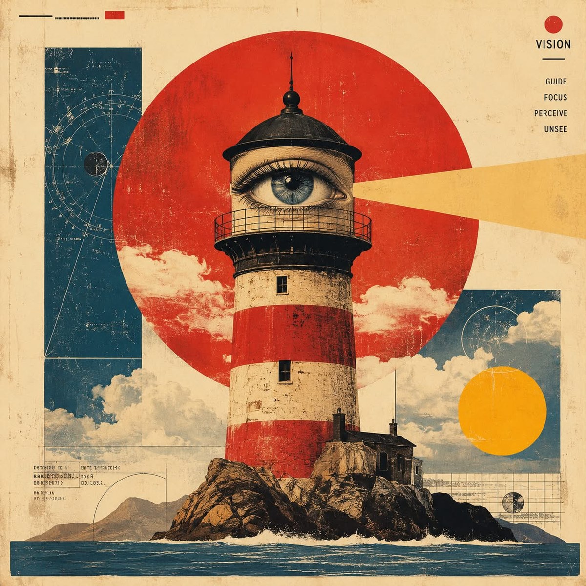 Mid-Century Retro Surrealist Collage Poster output 1