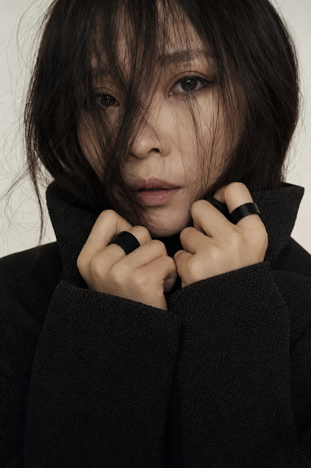 Moody Cyber-Gothic Fashion Editorial Portrait