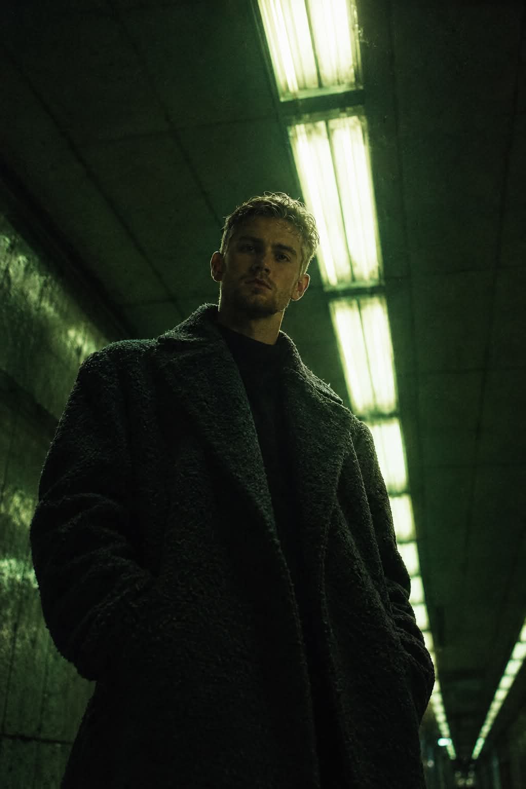 Low-Angle Green Fluorescent Underground Portrait output 2