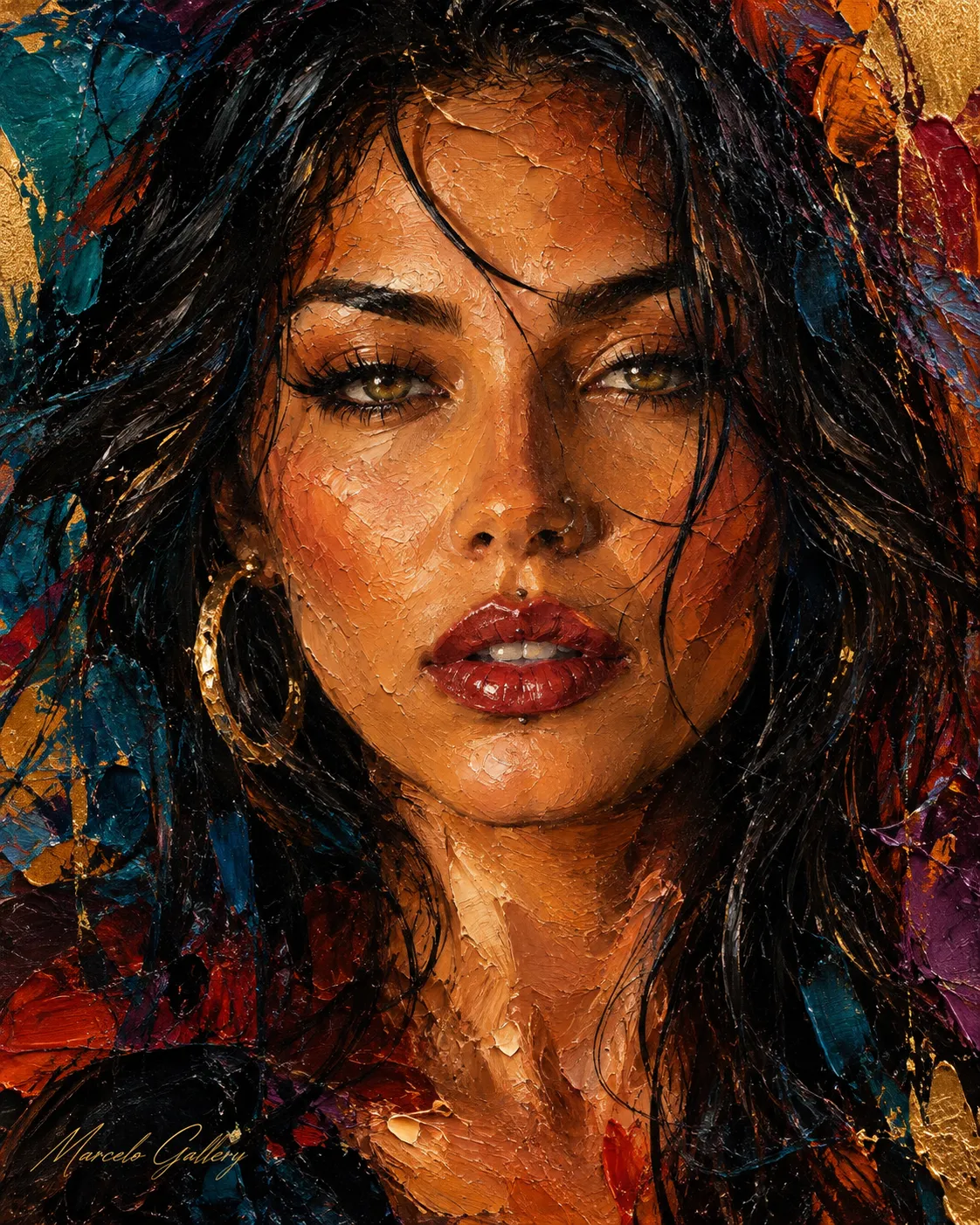 Expressive Impasto Portrait output 1