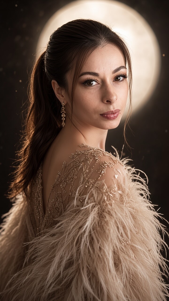 Moonlit Evening Fashion Portrait